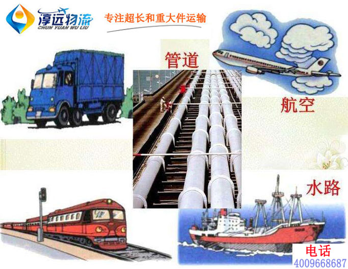 大件貨物運(yùn)輸方式：公路運(yùn)輸、鐵路運(yùn)輸、水路運(yùn)輸、空運(yùn)